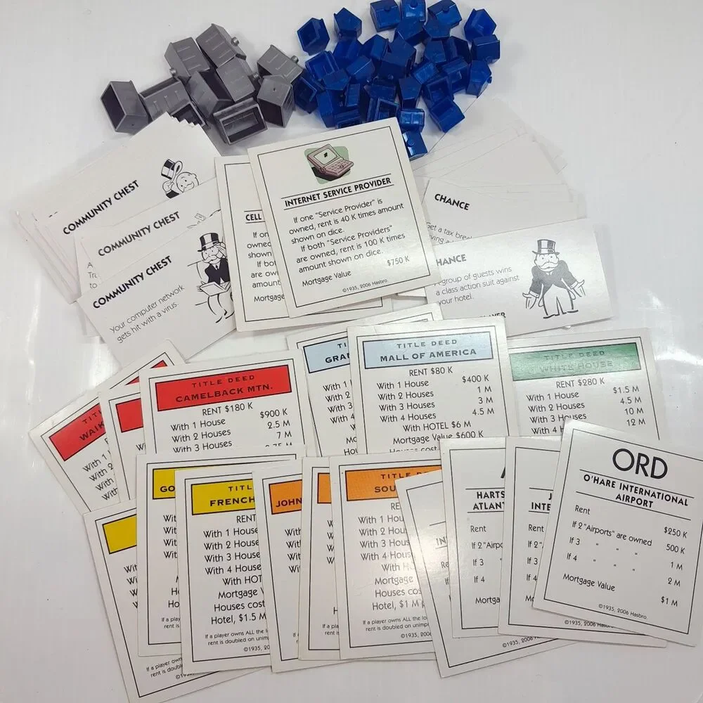 Monopoly electronic banking edition 2007 cards deed utility community chest part
